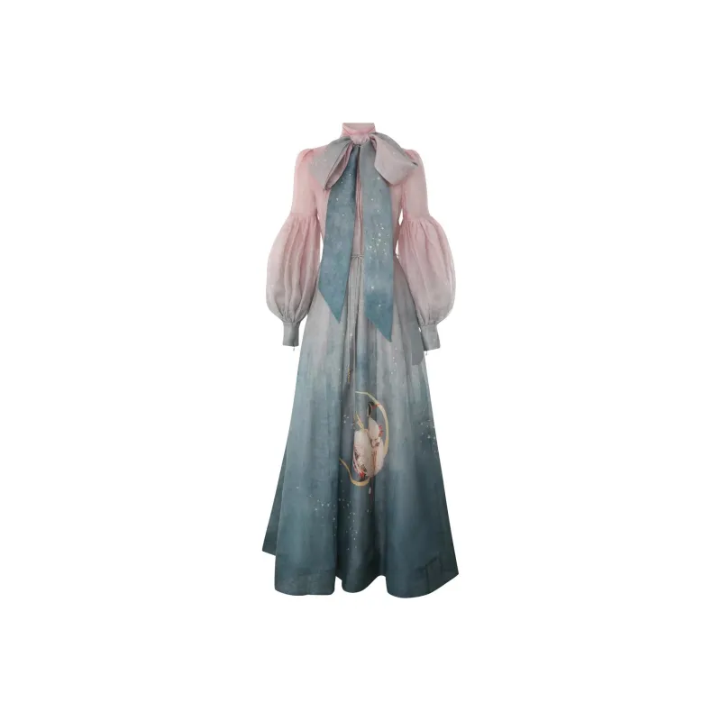 Zimmermann FW24 Long-Sleeved Dresses Women's Midnight Luna-0