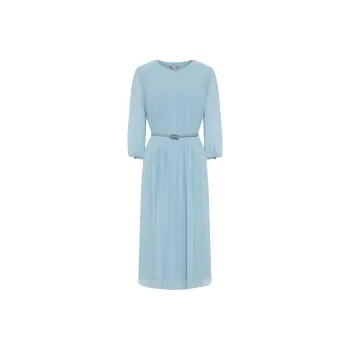 BBLLUUEE Short Sleeved Dress Women's Light Aqua Blue