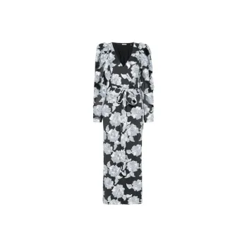 Rotate Flower Mesh Maxi Dress