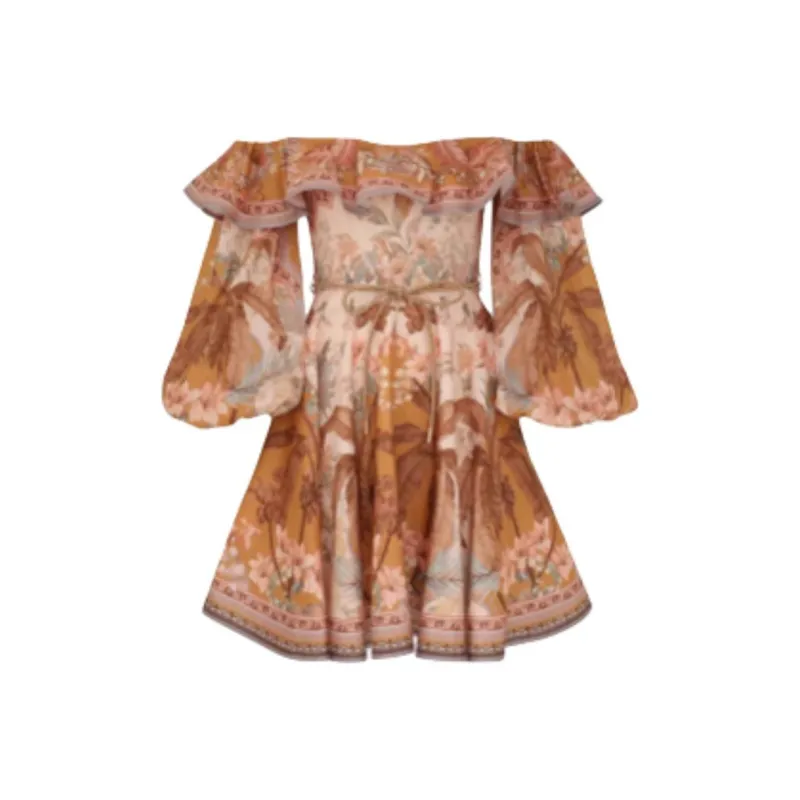 Zimmermann SS25 Long-Sleeved Dresses Women's Yellow-0