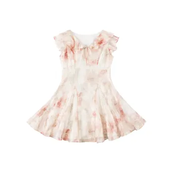 LEDIN Short Sleeved Dress Women's Crystal Fuchsia