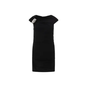 Alexander McQueen Asymmetric Knot Embellished Mini Dress