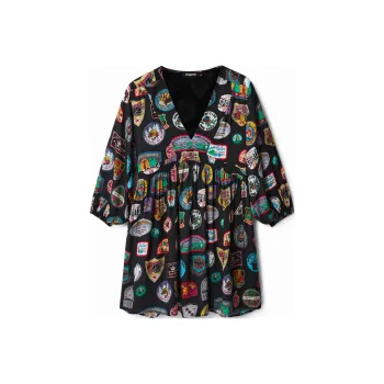 Desigual Short Sleeved Dress Women's Black