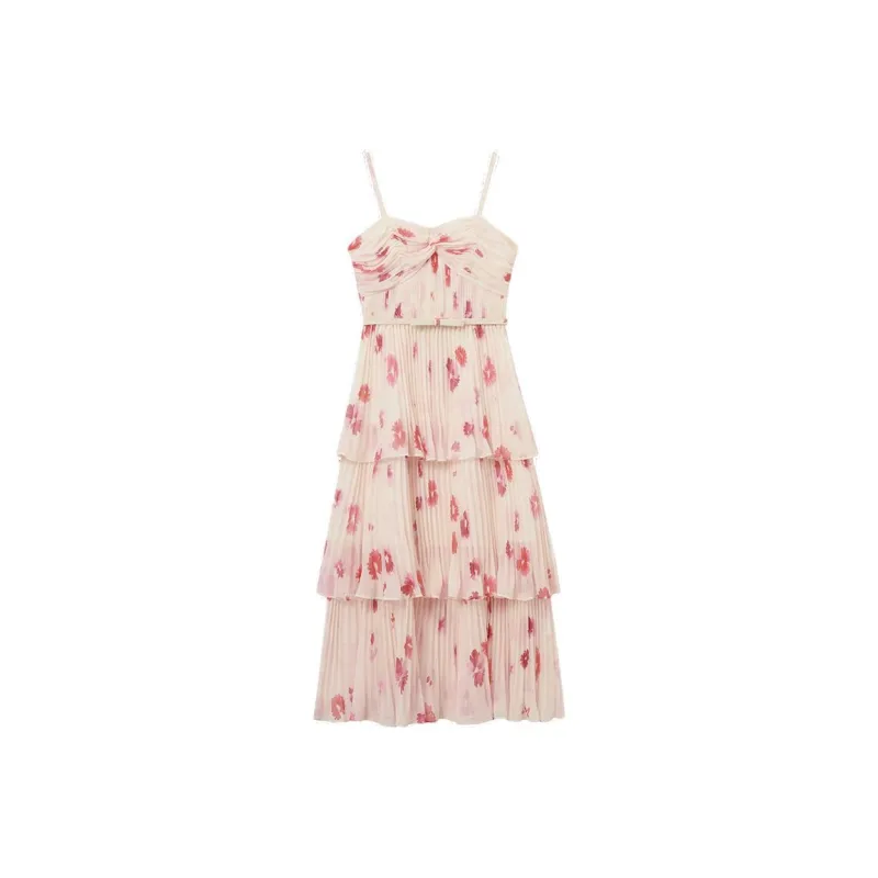 Self portrait Printed Chiffon Dress-0