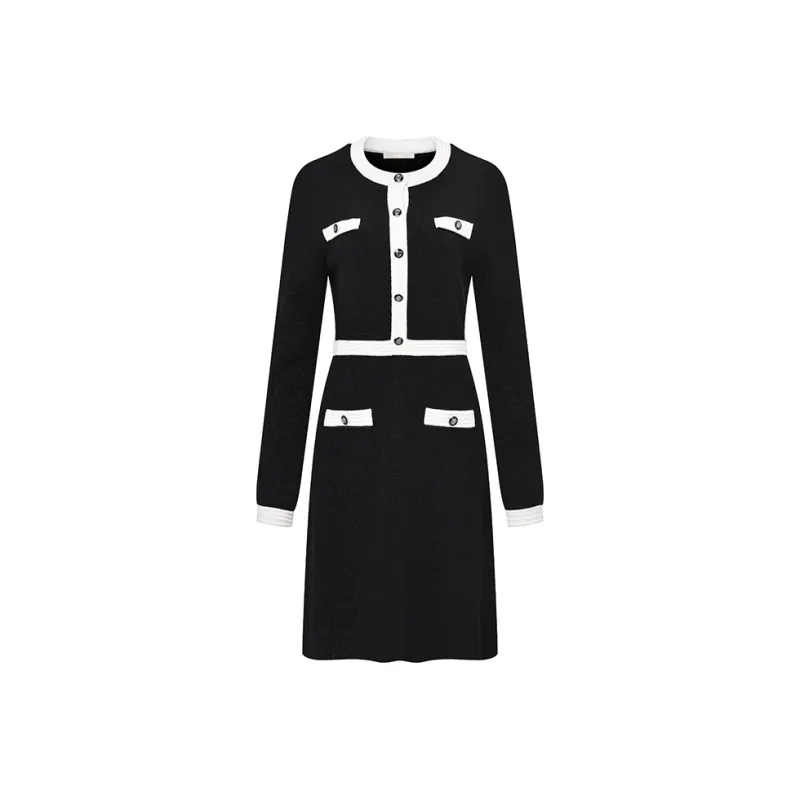 RARE Long Sleeved Dresses Women's Black-0