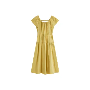 Inman Short Sleeved Dress Women's Orange Yellow