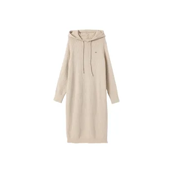 XIANGYING Long Sleeved Dresses Women's Beige