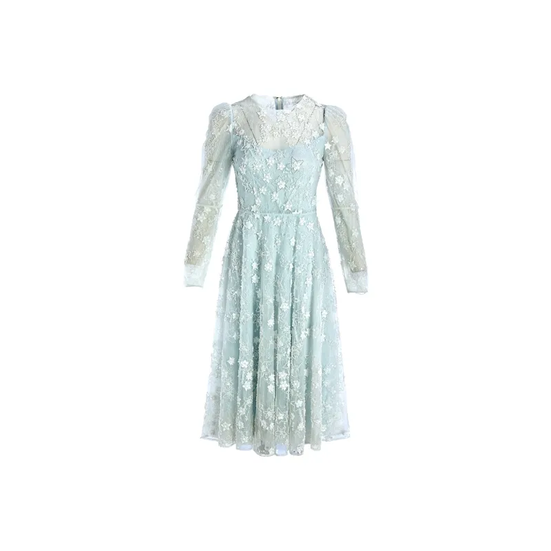 Marie Elie Long-Sleeved Dresses Women's White-0