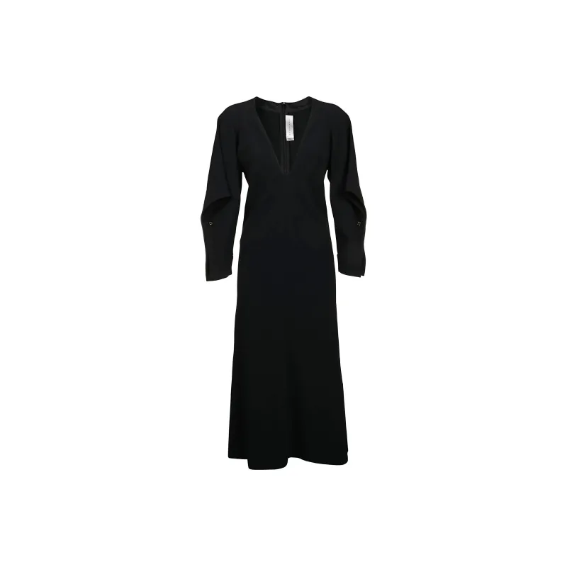 Victoria Beckham Draped Midi Dress-0