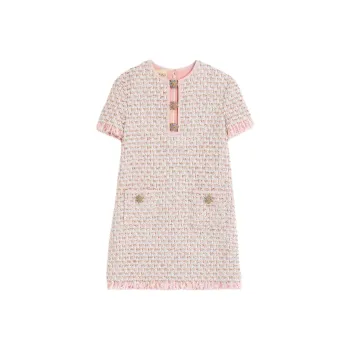 Valentino SS25 Short Sleeved Dress Women's Light Purple