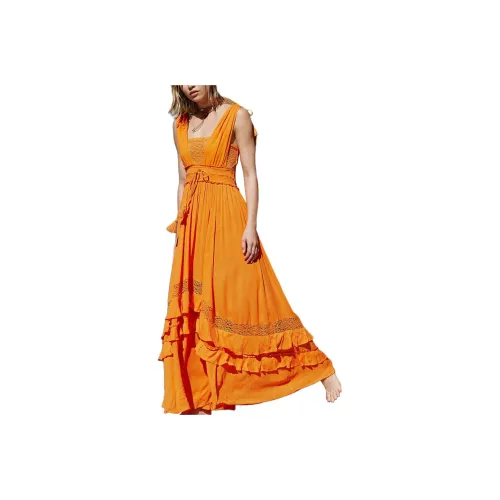 FREE PEOPLE Santa Maria Maxi Dress Slip Dresses Women's Firecracker/Patina