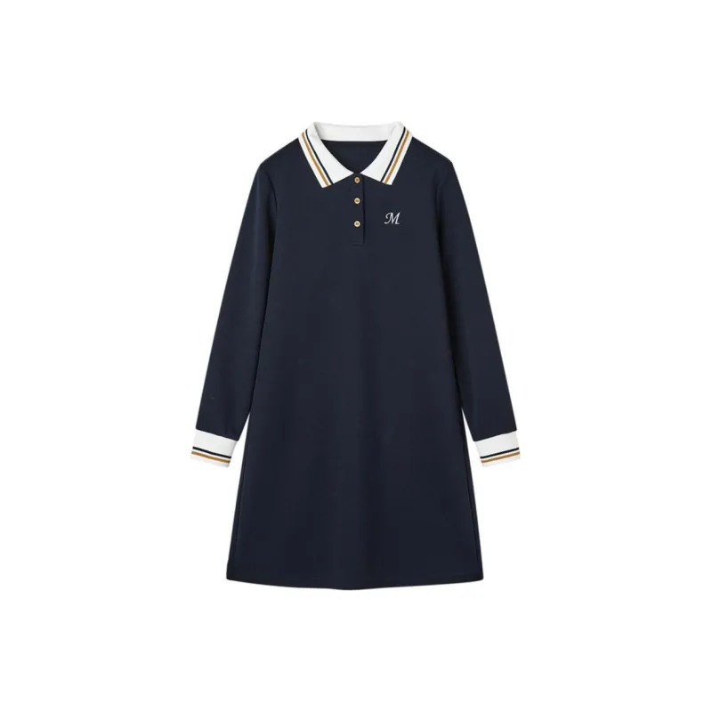 Dme Long Sleeved Dresses Women's Navy Blue-0