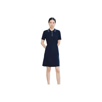 JZ Juzui Short Sleeved Dress Women's Dark Blue
