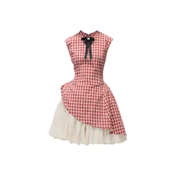 PLAY BUSH Short Sleeved Dresses Women's Red