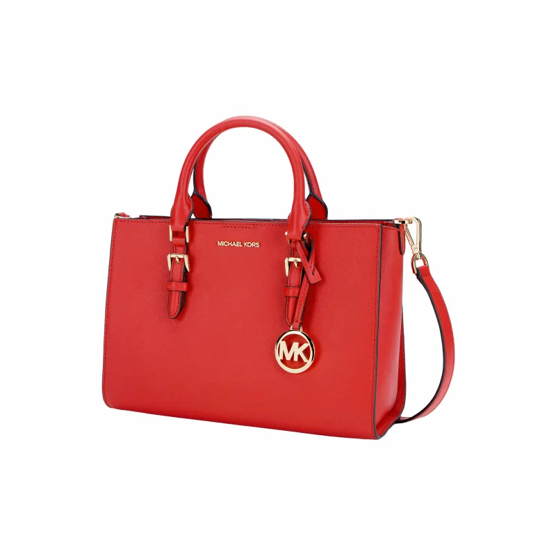 MICHAEL KORS Charlotte Artificial Leather Shoulder Bag, Crossbody Bag, Handbag Medium Size Women's Red-1