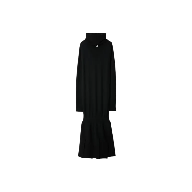 Burberry Long Sleeved Dress Women's Coal Gray-0