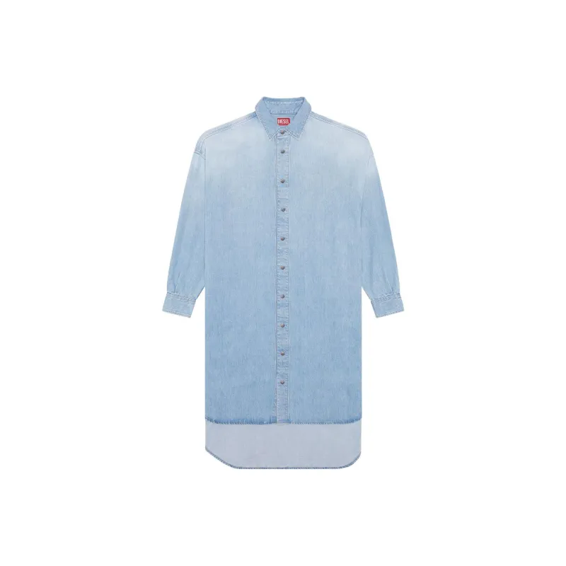 DIESEL De-Davis-L Denim Shirt Dress-0