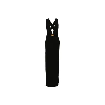 TOM FORD Plunging V Neck Sleeveless Gown