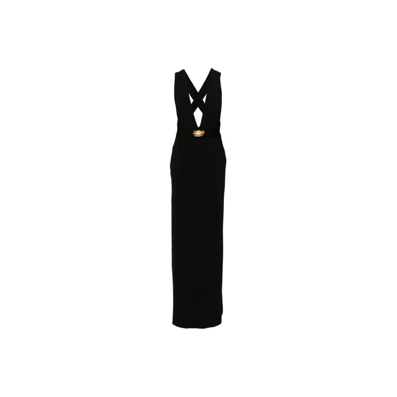 TOM FORD Plunging V Neck Sleeveless Gown-0