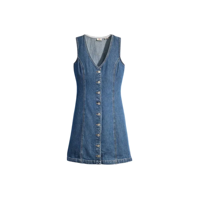 Levi's Sleeveless Dress Women's Blue-0