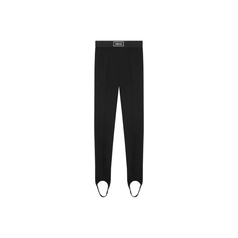 VERSACE 90s Vintage Logo High Waist Leggings-0