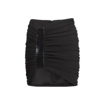 BALMAIN Asymmetric High Waist Gathered Skirt