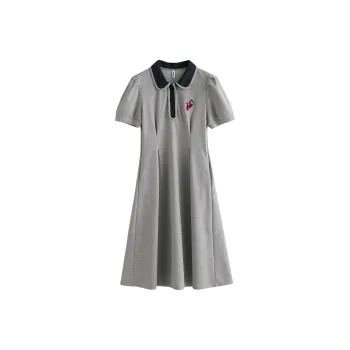 Initial Language Short Sleeved Dress Women's