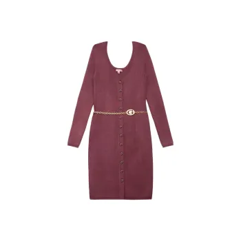 GUESS Long-Sleeved Dresses Women's Burgundy