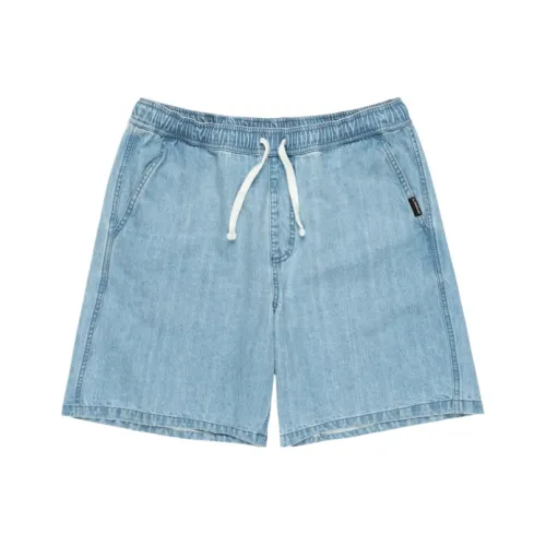 drape Denim Shorts Men's Blue