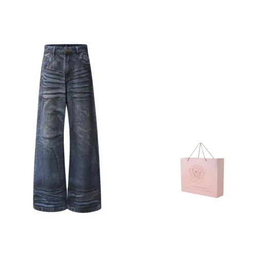 ZAZN Jeans Women's Dirty Blue Shopping Bag Included
