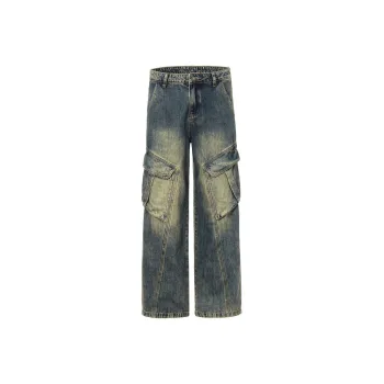 YINLEI Jeans Unisex Nostalgic Blue