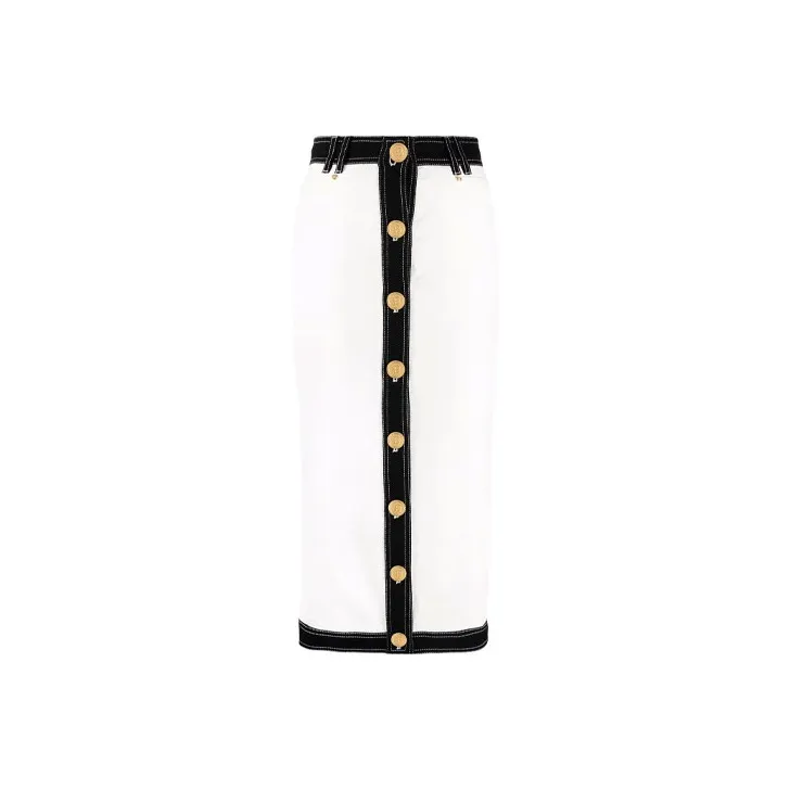 BALMAIN Casual Long Skirts Women's White-0