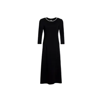 BESIONIA Long Sleeved Dresses Women's Black