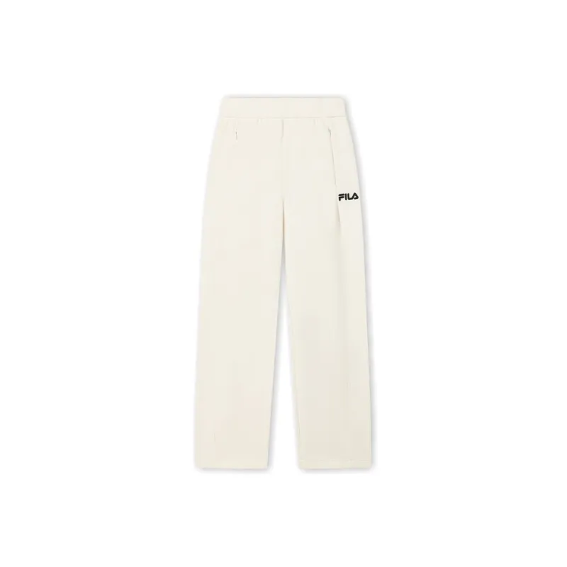 FILA Knitted Sports Pants Women's Fresh Ivory-0