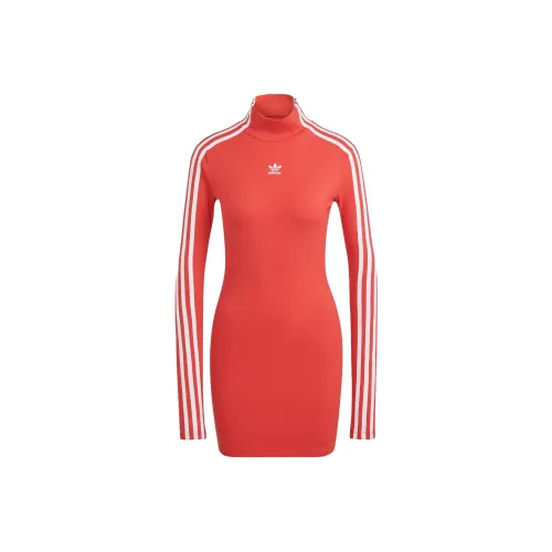 Adidas Originals Spice Girls Series Long Sleeved Dresses Women's Red