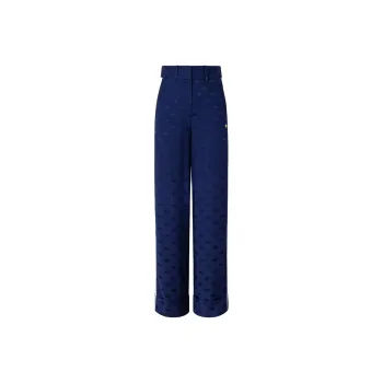 Adidas Originals PREMIUM WOVEN JACQUARD TRACKSUIT BOTTOMS Knitted Sports Pants Women's Dark Blue