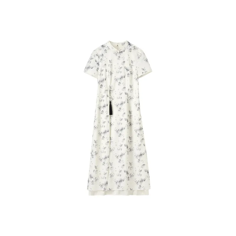 SENTUBILA Short Sleeved Dresses Women's Beige Apricot-0