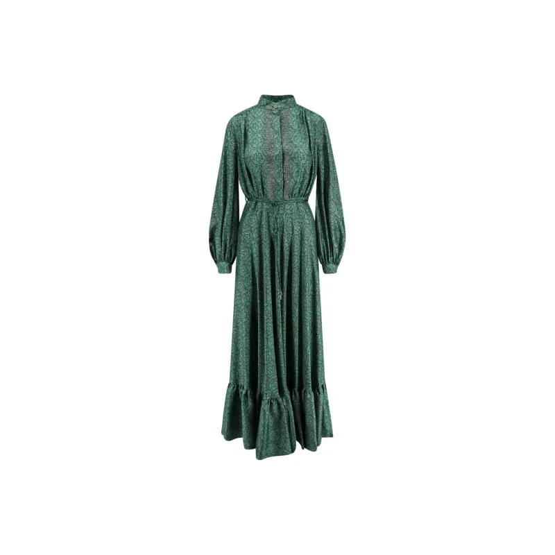 MaxMara Printed Pleated Dress-0