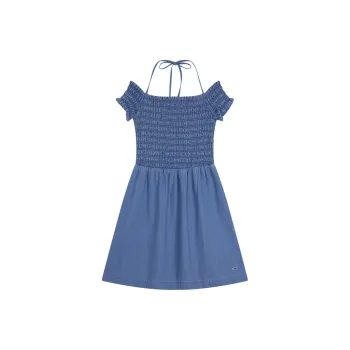 Tommy Hilfiger Short Sleeved Dress Women's Denim Blue