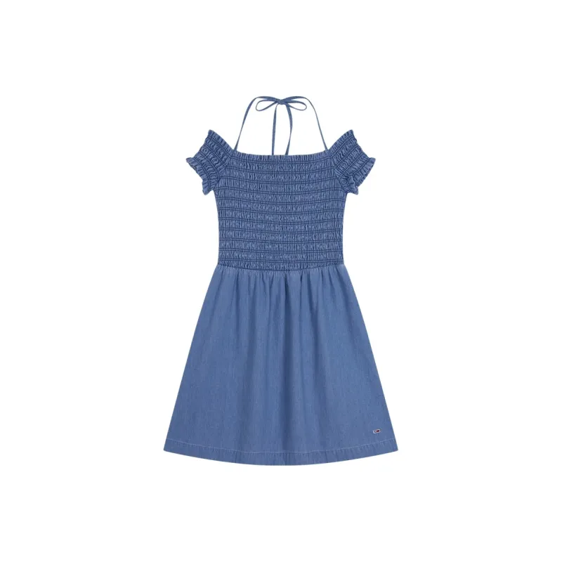 Tommy Hilfiger Short Sleeved Dress Women's Denim Blue-0