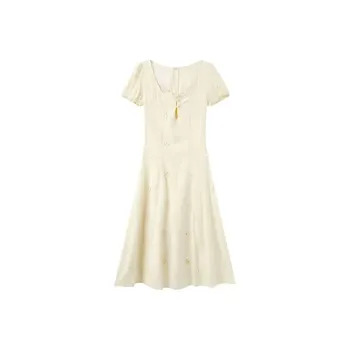 PUREIDOL Short Sleeved Dresses Women's Apricot