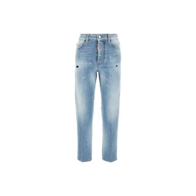 DSQUARED2 Bleached wash Cropped Jeans-0