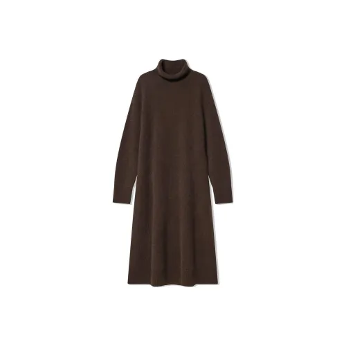 COVERINS Long Sleeved Dresses Women's Dark Coffee