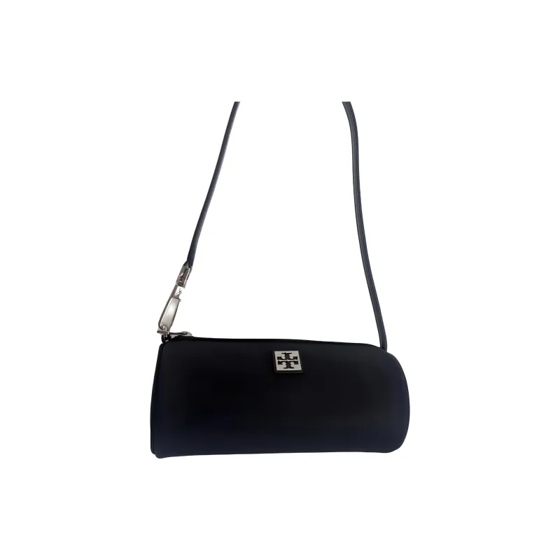 TORY BURCH VIRGINIA Fabric Cylinder Bag, Shoulder Bag Women's Black-1