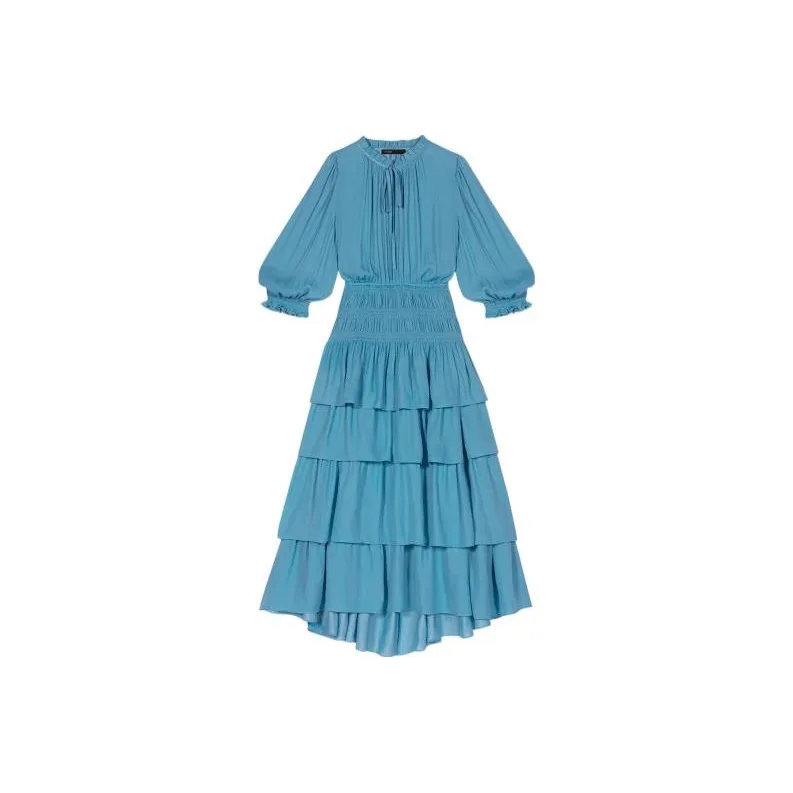 Maje SS23 Long-Sleeved Dresses Women's Light Blue-0