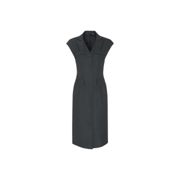 IDPAN Short Sleeved Dress Women's Black Gray