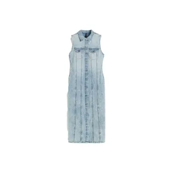 H&M Sleeveless Dresses Women's Light Denim Blue