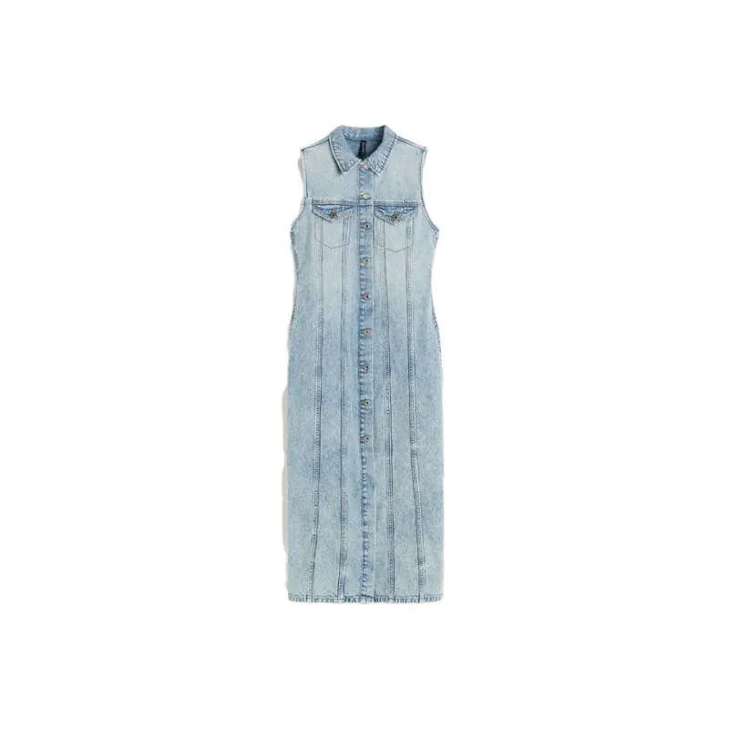 H&M Sleeveless Dresses Women's Light Denim Blue-0
