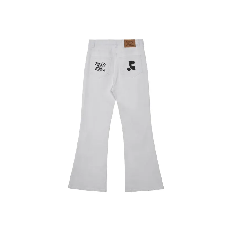 Rest&Recreation SS25 WIDE FLARE JEANS Women's White/White-0