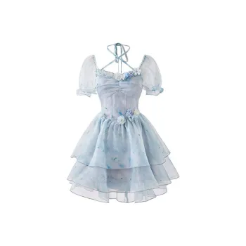 Qiuerle Short Sleeved Dress Women's
